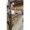 Image 2 : 2 BAYS OF GREY METAL ADJUSTABLE RETAIL SHELVING WITH WHITE SLAT BACK APPROX 194"LX 25"D X 84"H