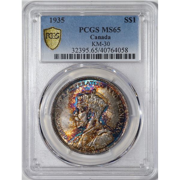 1935 Canada $1 PCGS/ICCS MS-65 Double Voyageur