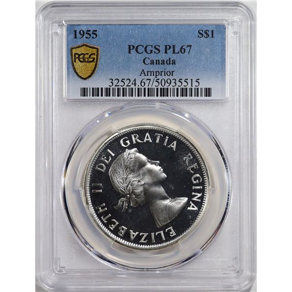 1955 Canada $1 PCGS PL-67 Arnprior