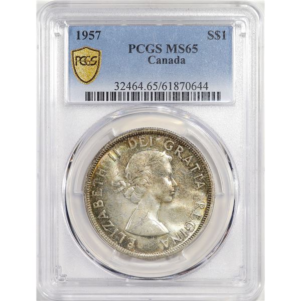 1957 Canada $1 PCGS MS-65