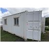 Image 1 : 20' Jobsite Office Container – Two-Room Layout, Electrical, Dual Sliding Glass Doors
