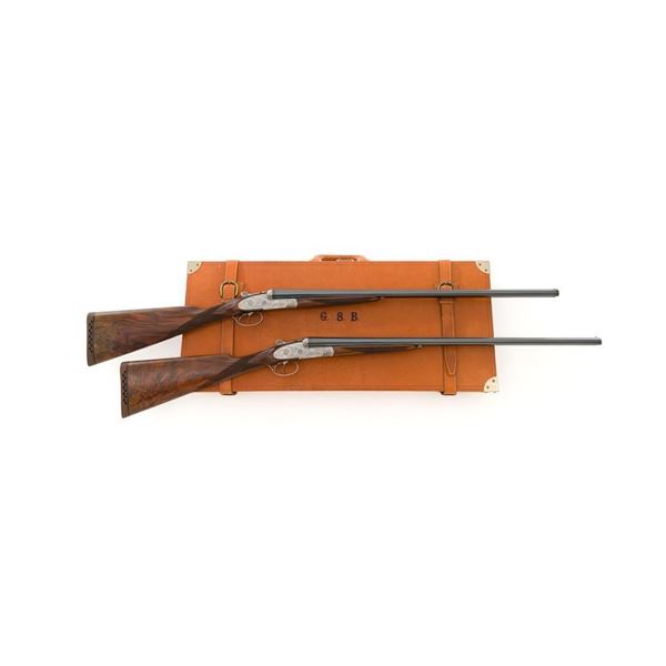 Matching Set of Consecutively Numbered Engraved Arrieta Model 803 Sidelock Side-by-Side Shotguns