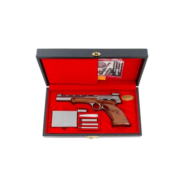 Scarce Renaissance Engraved Belgian Browning Medalist Semi-Automatic Pistol