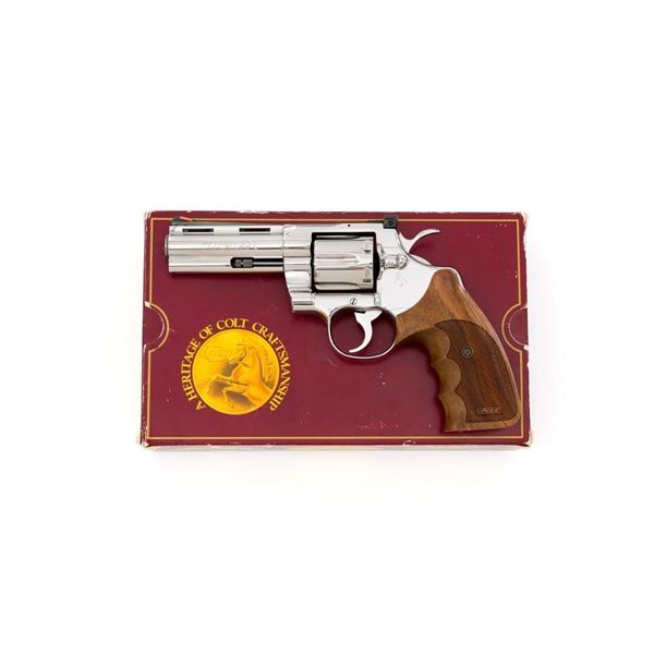 Bright Stainless Colt Python Double Action Revolver
