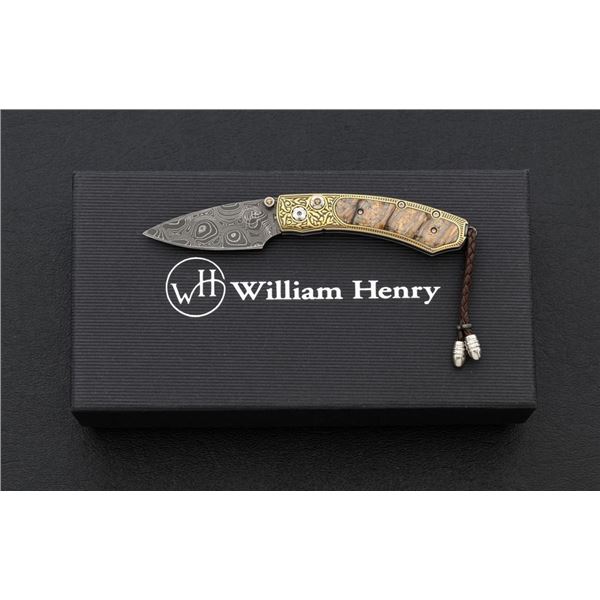 One of 25 William Henry Model B09 Kestrel Genesis Button Lock Folding Knife