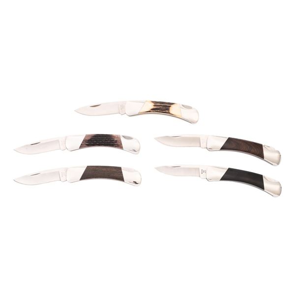 Lot of Five (5) Buck Model 500 Duke Lockback Folding Knives