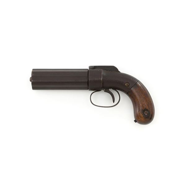 Engraved Manhattan Arms Co. Six-Shot Bar Hammer Pepperbox Pistol