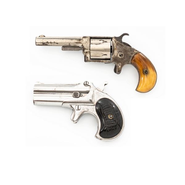 Lot of Two (2) Remington Derringer & Ranger No. 3 Revolver: 1.) Ranger No. 3 Spur Trigger Revolver