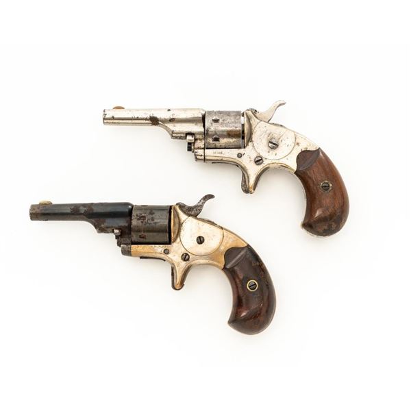 Lot of Two (2) Colt Open Top Pocket Model Spur Trigger Revolvers