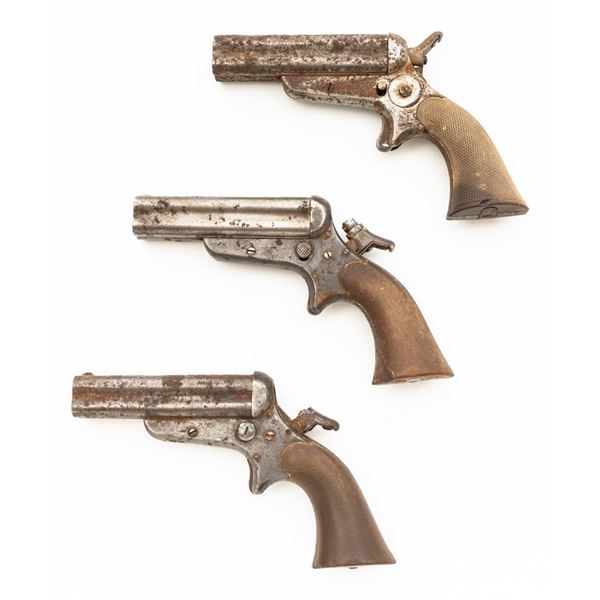 Lot of Three (3) C. Sharps 3rd Model Pepperbox Pistols