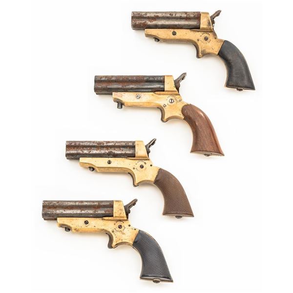 Lot of Four (4) C. Sharps 2nd Model .30 RF Pepperbox 4-Shot Pistols