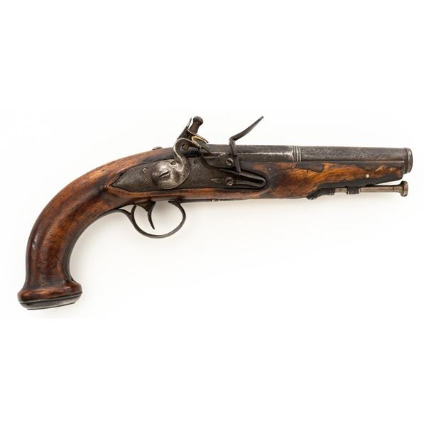 Unmarked Two-Stage Round/Octagon Barrel Flintlock Pistol