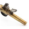 Image 11 : London Marked Brass Screw Barrel Flintlock Pistol
