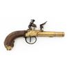 Image 1 : London Marked Brass Screw Barrel Flintlock Pistol