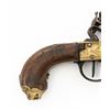 Image 3 : London Marked Brass Screw Barrel Flintlock Pistol