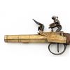 Image 5 : London Marked Brass Screw Barrel Flintlock Pistol