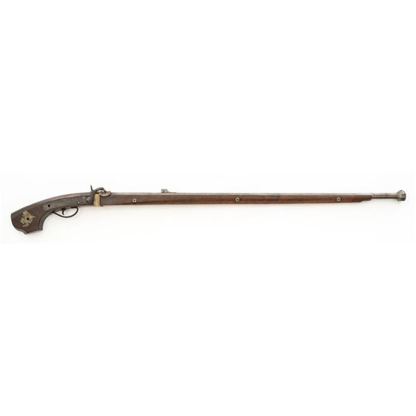 Antique Japanese Tanegashima Matchlock Rifle Converted to Percussion
