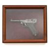 Image 1 : German Erfut P.08 Luger Semi-Automatic Pistol in Shadow Box Display