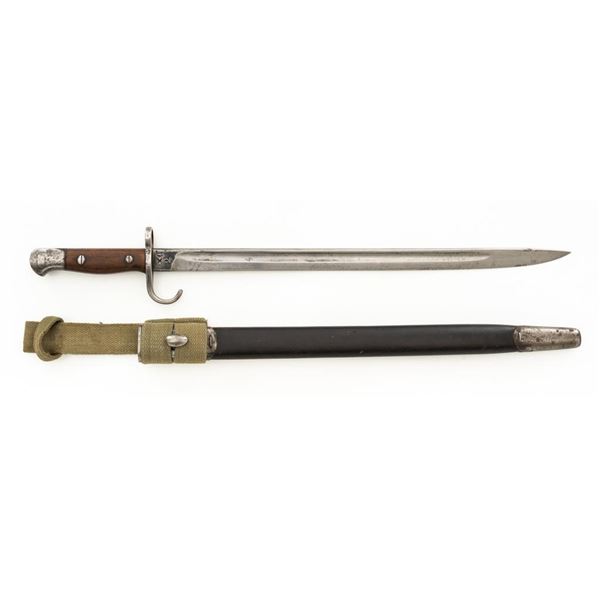 Early Rare British Pattern 1907 Quillion Bayonet and Scabbard