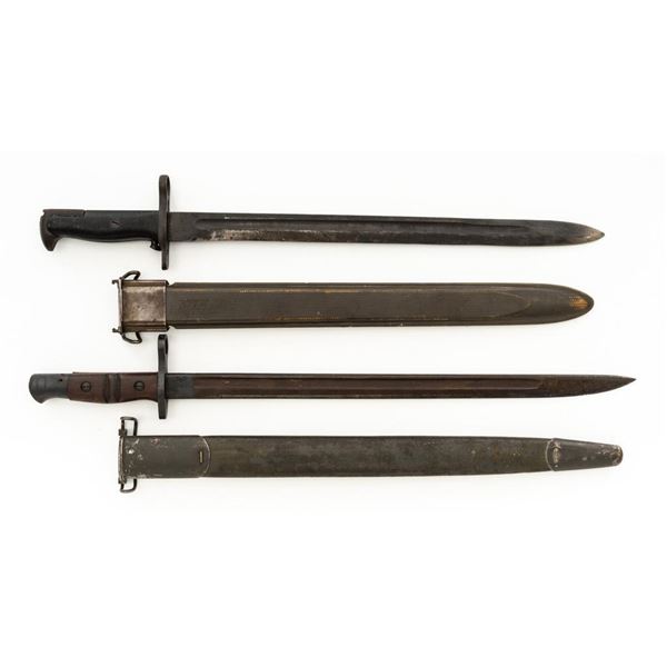 Lot of Two (2) U.S. Military Bayonets with Scabbards