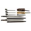 Image 1 : Lot of Five (5) British Bayonets and Scabbards