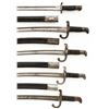 Image 5 : Lot of Four (4) Danish M1867 Remington Rolling Block Saber Bayonets and Australian SMLE Bayonet