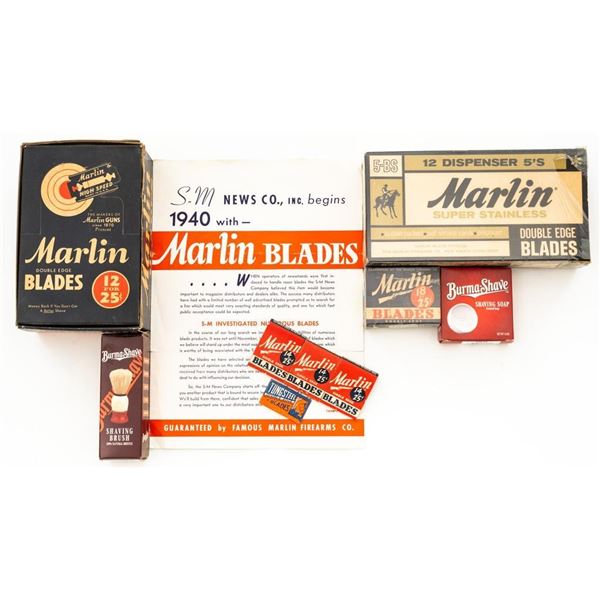 Vintage Lot of Marlin Firearms Co Shaving Blades
