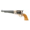 Image 1 : Engraved Cartridge Conversion Italian Copy of Remington 1858 Single Action Revolver, by Pietta