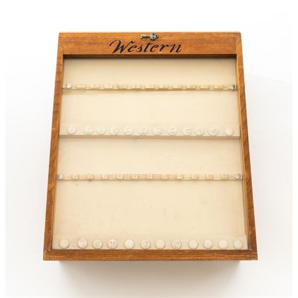 Regent Specialties of Rockhester, NY ''Western'' Marked Wooden Countertop Display Case