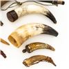 Image 5 : Lot of Nine (9) Misc. Powder Horns