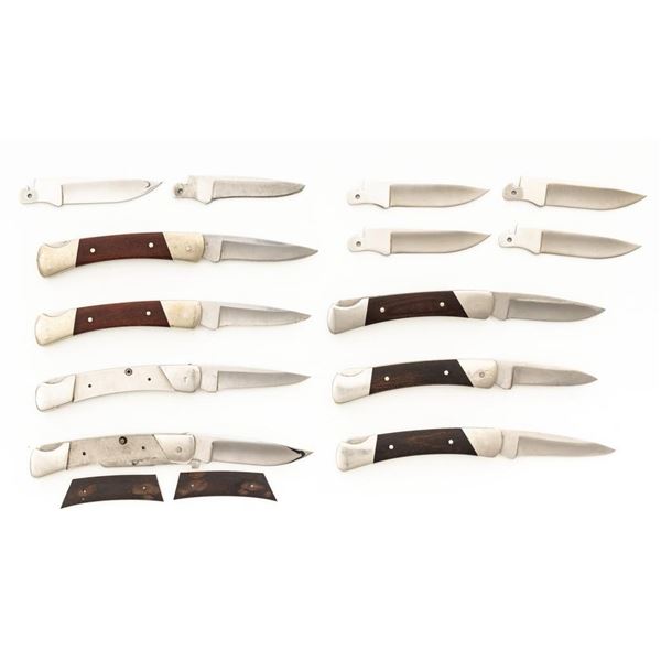 Lot of Seven (7) Buck Model 503 Prince Lockback Folding Knives with Five (5) Additional New Blades