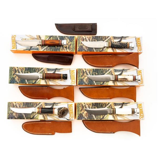 Lot of Six (6) Marbles Fixed Blade Knives
