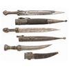 Image 2 : Lot of Three (3) Arab & Caucasian Daggers with Scabbards