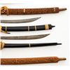 Image 9 : Lot of 20th Century Tourist-Type Asian Dha Swords & Scabbards: