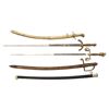 Image 1 : Lot of Four (4) Reproduction/Modern Swords & One Scabbard