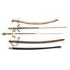Image 2 : Lot of Four (4) Reproduction/Modern Swords & One Scabbard