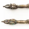 Image 2 : Lot of Two (2) 20th century Tibetan Style Brass Dagger Axes