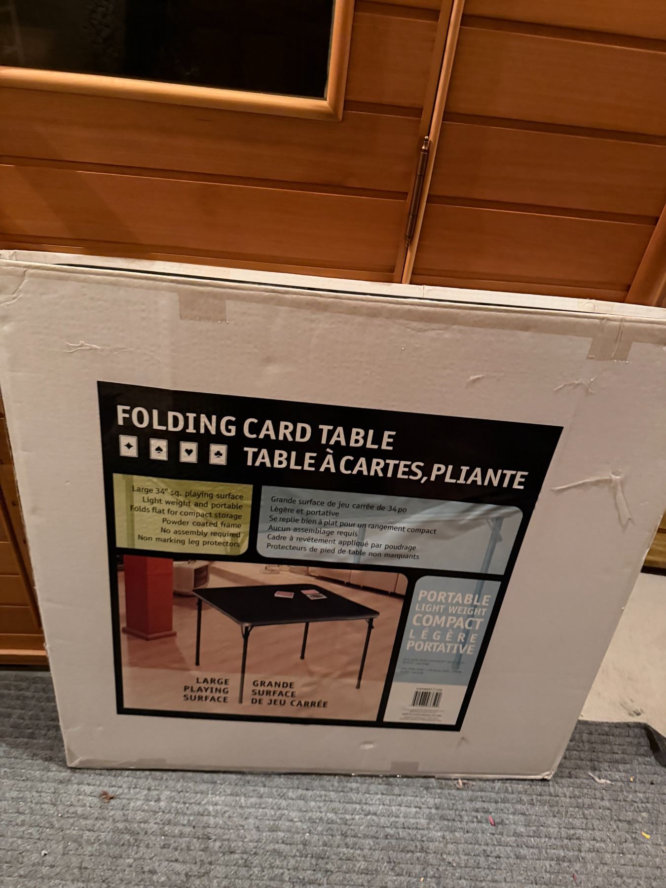 Folding card table