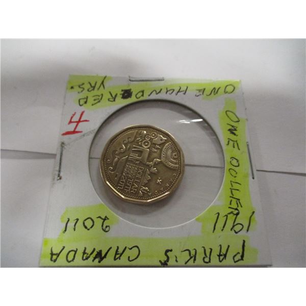 1911 - 2022 PARKS CANADA LOONIE (100 YEARS DATING)