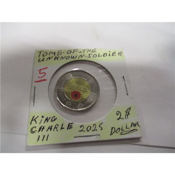 2025 KING CHARLES III TOONIE - TOMB OF THE UNKNOWN SOLDIER