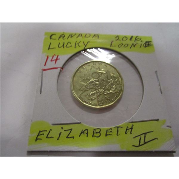 2016 CANADA QUEEN ELIZABETH II LUCKY LOONIE