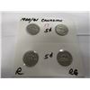 Image 1 : 2 - 1960 & 2 - 1961 CANADA NICKELS