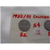 Image 2 : 2 - 1952 & 2 - 1953 CANADA NICKELS