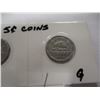 Image 10 : 3 - 1947 & 2 - 1950 CANADA NICKELS
