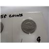 Image 11 : 3 - 1947 & 2 - 1950 CANADA NICKELS