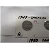 Image 2 : 3 - 1947 & 2 - 1950 CANADA NICKELS