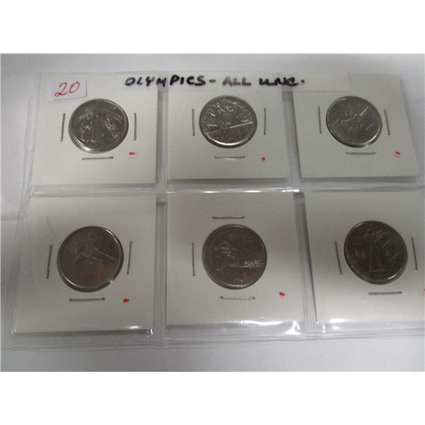 6 OLYMPIC CANADA QUARTERS