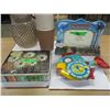 Image 6 : BOX C/W VASE, THERMOS, FISH CLOCK, PICTURE, ETC