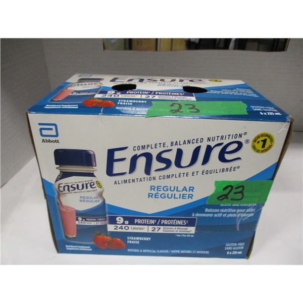 STRAWBERRY ENSURE DRINK (6 BOTTLES X 235 ML) - BOX