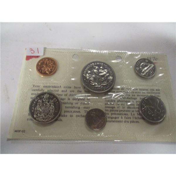 1970 MANITOBA PROOF CANADA MINT SEALED COIN SET
